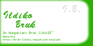 ildiko bruk business card